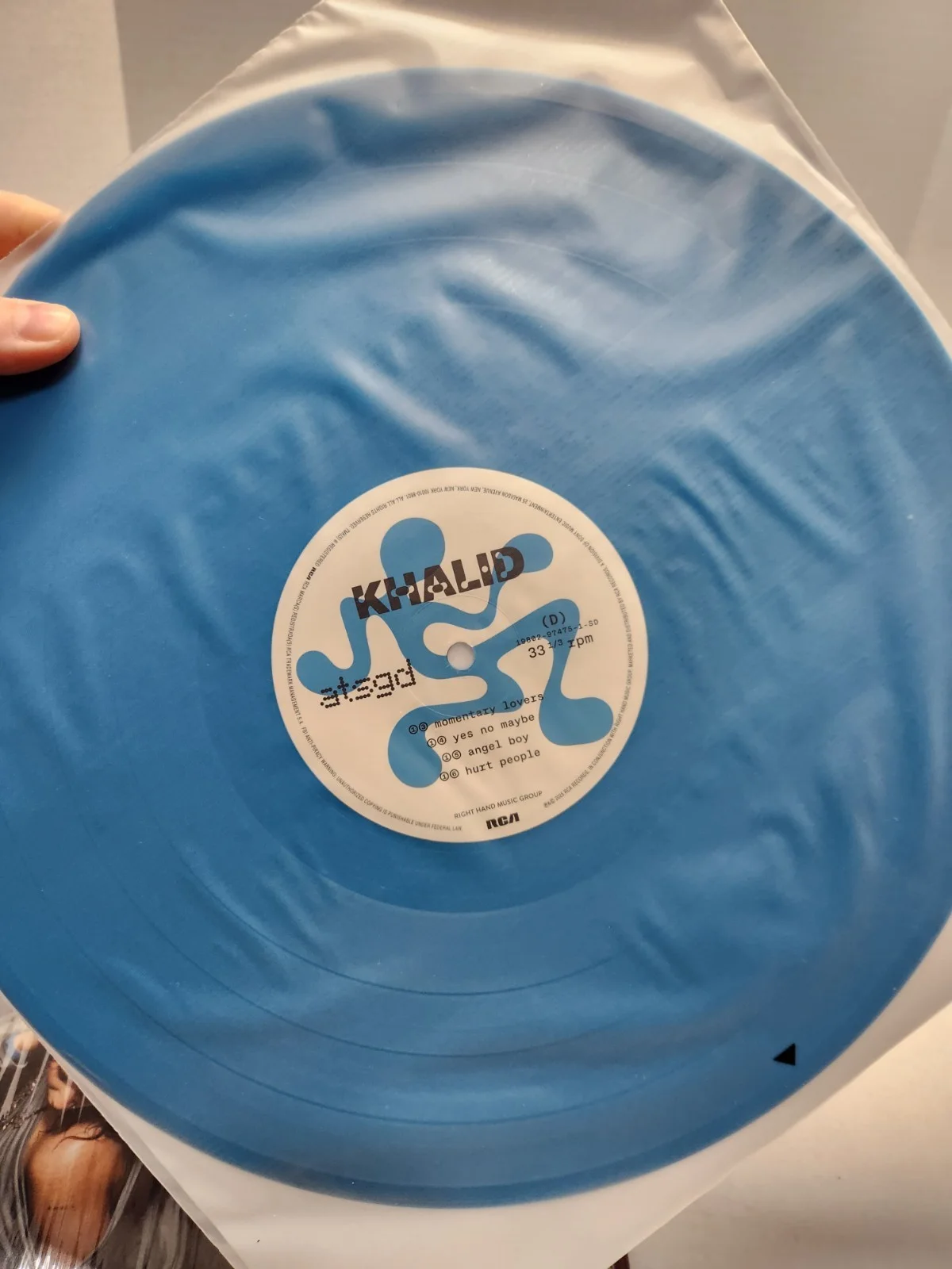 Khalid Hand Signed After The Sun Goes Down Blue Vinyl, image 3
