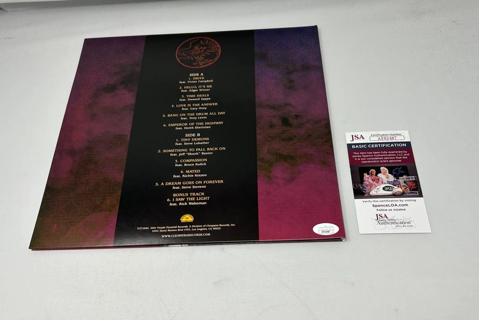 Todd Rundgren signed & Friends Album JSA COA, image 2
