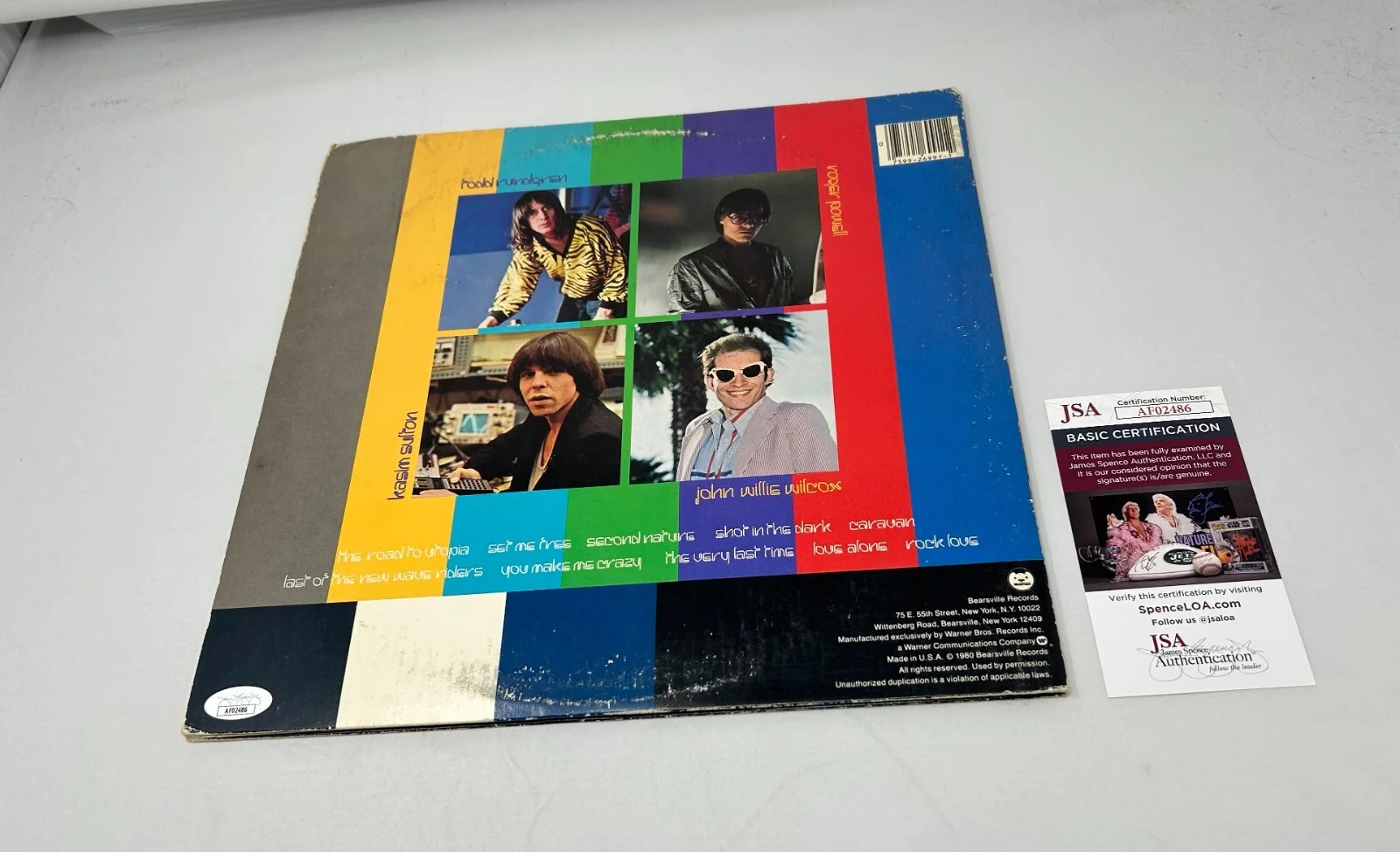 Todd Rundgren signed Adventures In Utopia Album JSA COA, image 2