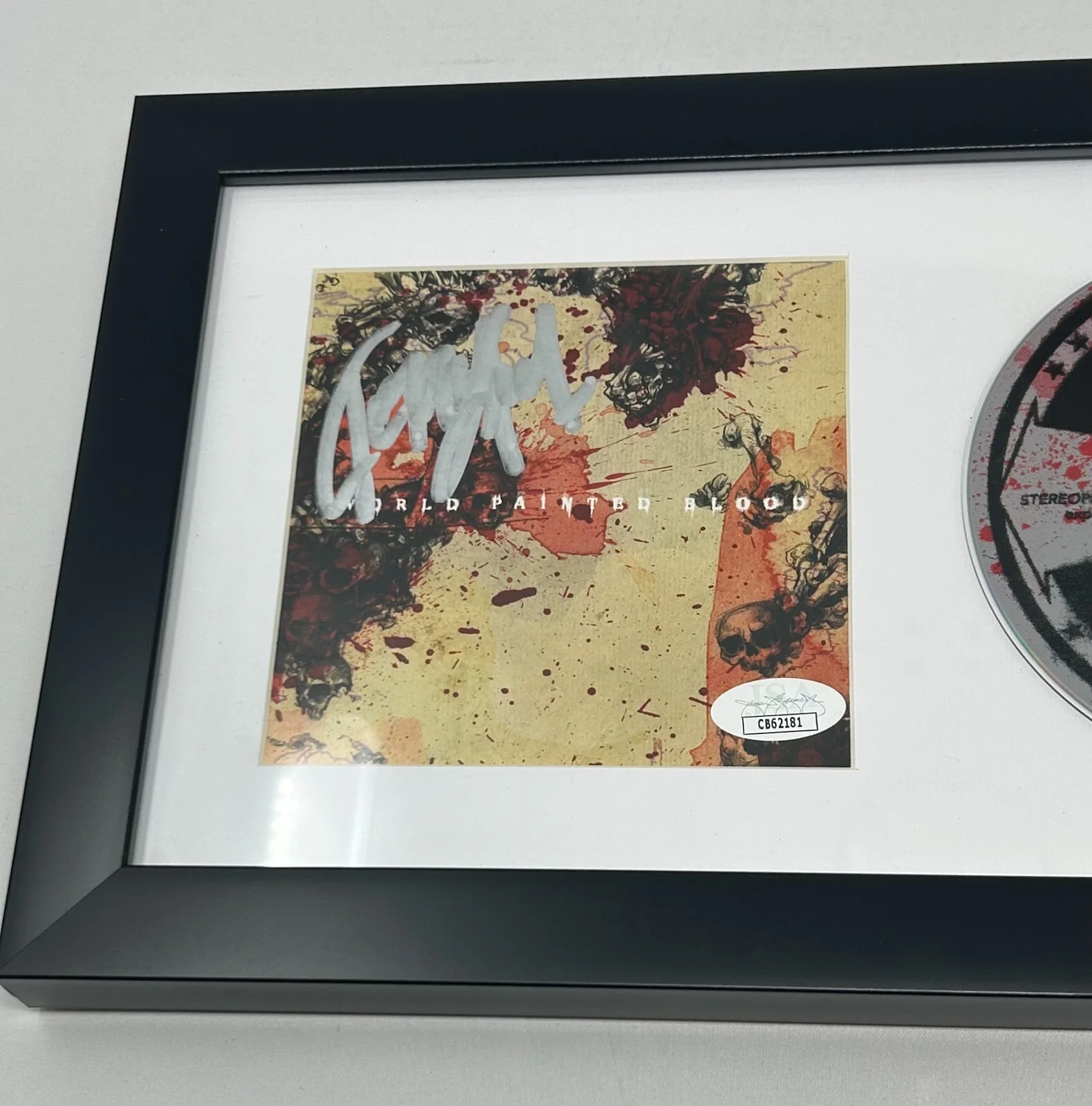 Kerry King signed Slayer World Painted Blood CD Cover JSA COA, image 2