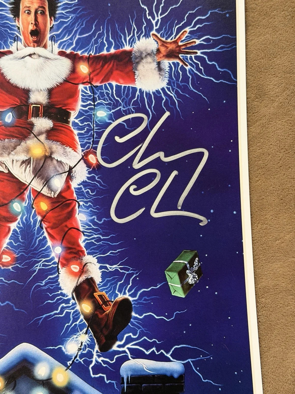 Chevy Chase Signed 11x17 Mini Poster Christmas Vacation BAS Autograph Authentic, image 2