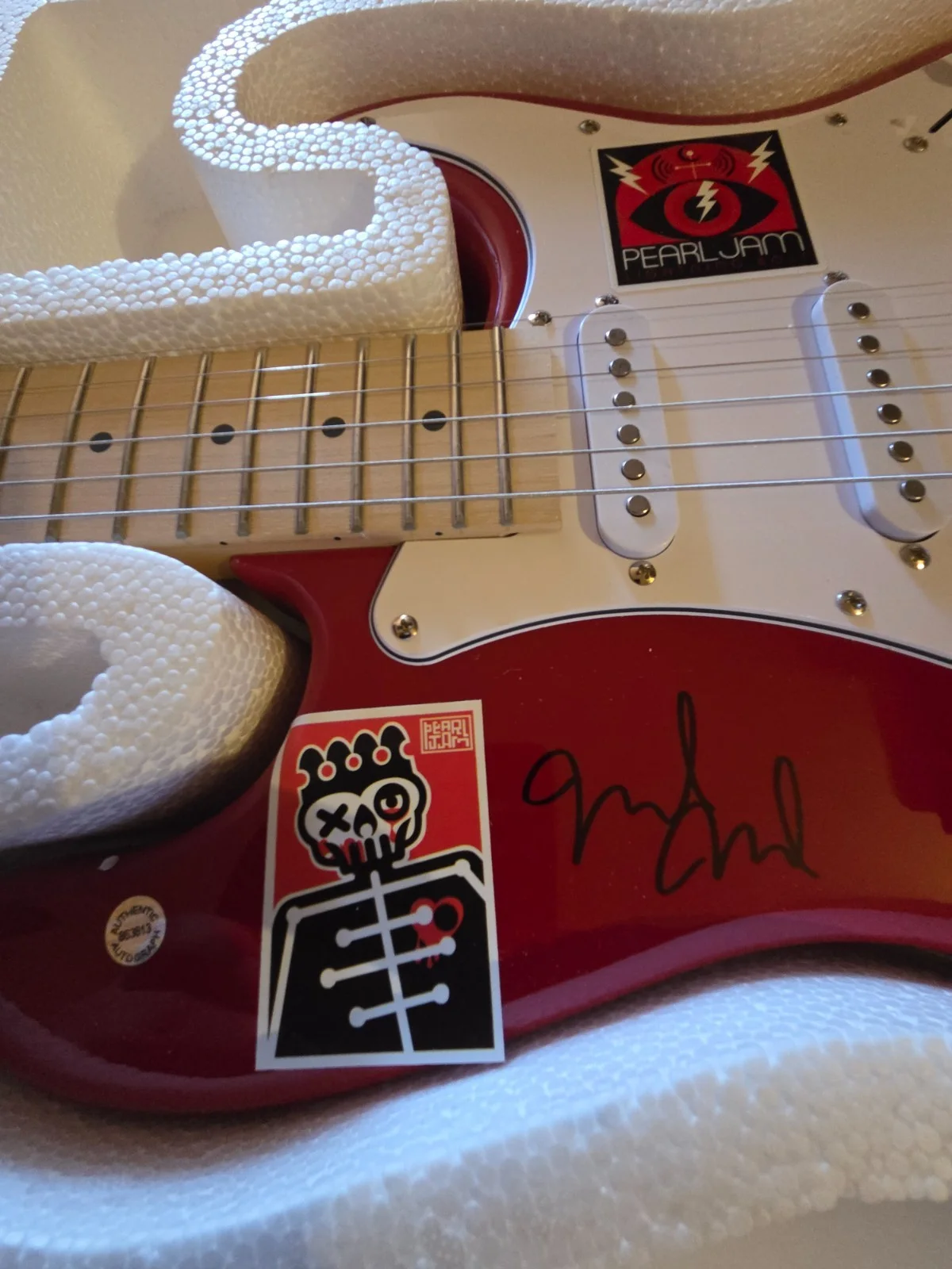 PEARL JAM signed ELECTRIC guitar EDDIE VEDDER~JEFF AMENT~CAMERON~STONE GOSSARD+1, изображение 4