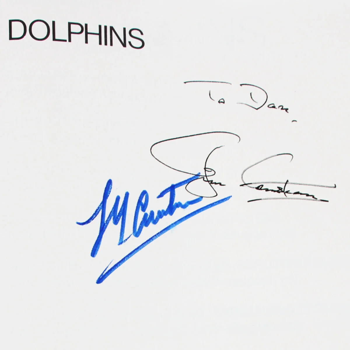 Jacques-Yves Cousteau Signed Book w/Jean-Michel Dolphins - COA JSA, image 2
