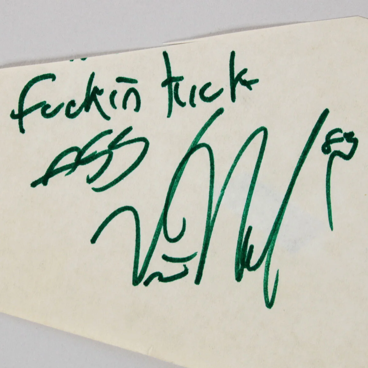 Vince Neil Signed Cut Motley Crue "F**kin' Kick A**" - COA JSA, image 2