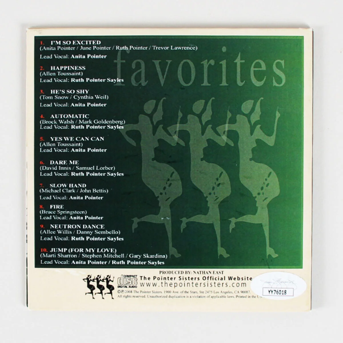 Pointer Sisters Signed CD Favorites Ruth Pointer, Sadako Pointer & Issa Point..., image 3