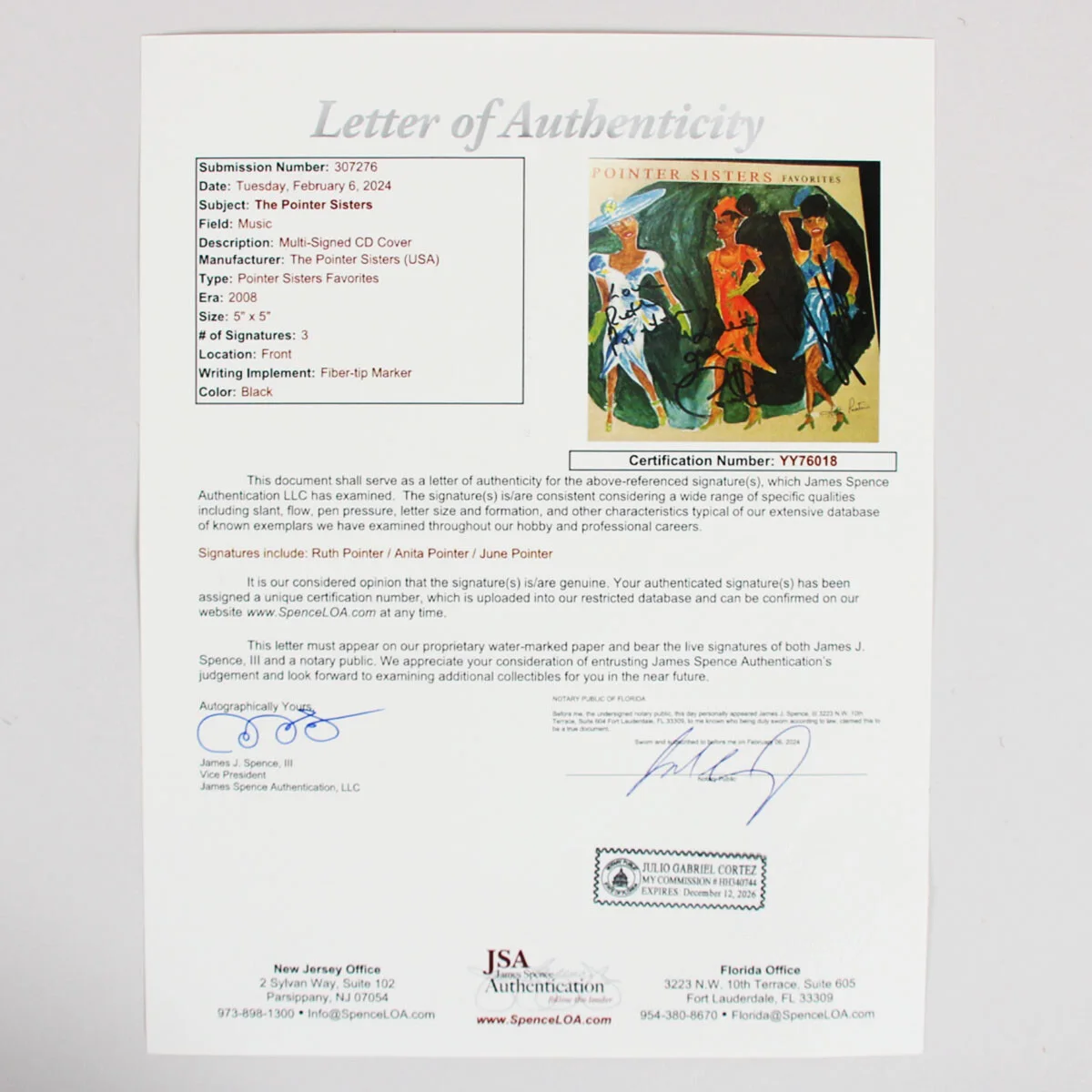Pointer Sisters Signed CD Favorites Ruth Pointer, Sadako Pointer & Issa Point..., image 5