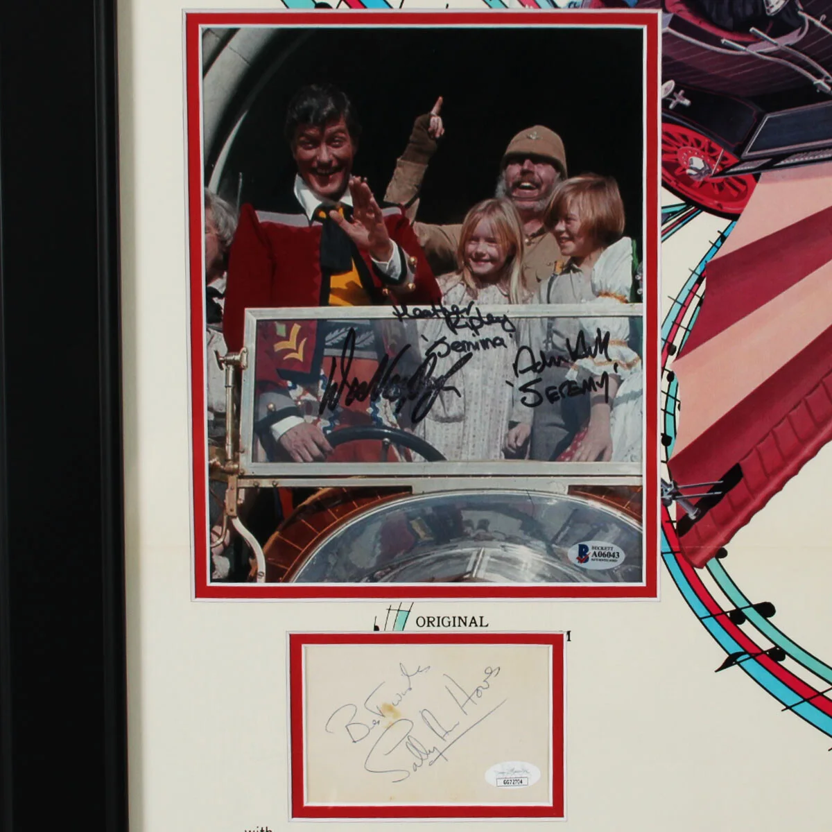 Chitty Chitty Bang Bang Signed Poster Entire Cast COA Beckett & JSA, image 2