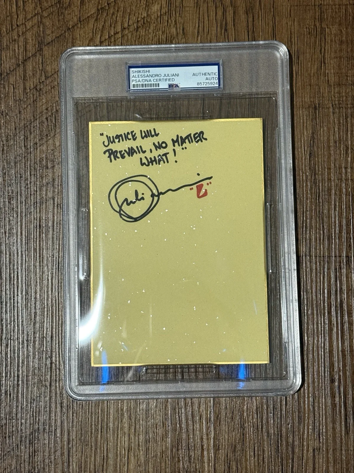 Alessandro Juliani — PSA Death Note Exhibition Shikishi Alessandro Juliani Autograph Signed Card