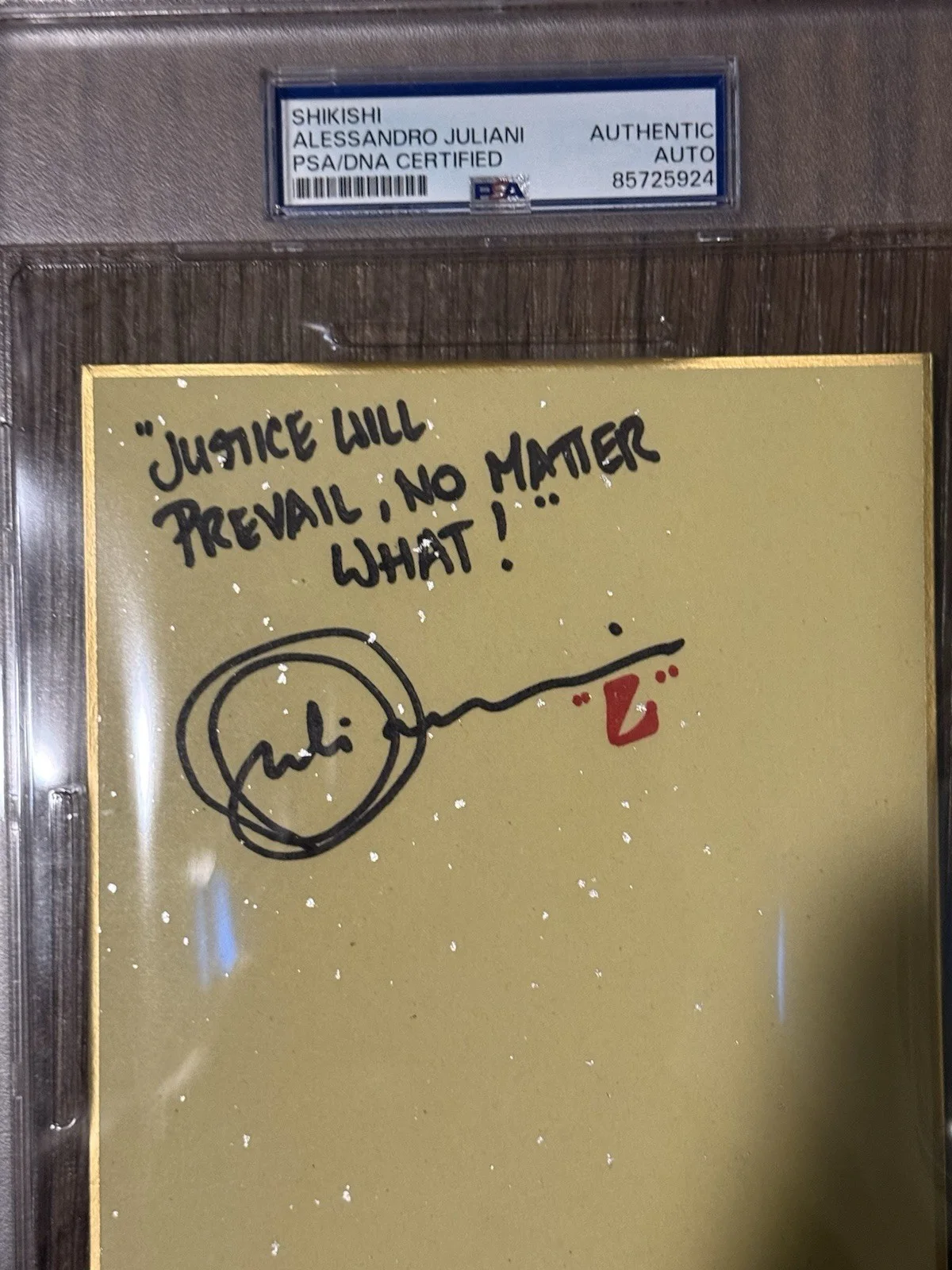 Alessandro Juliani — PSA Death Note Exhibition Shikishi Alessandro Juliani Autograph Signed Card, изображение 3