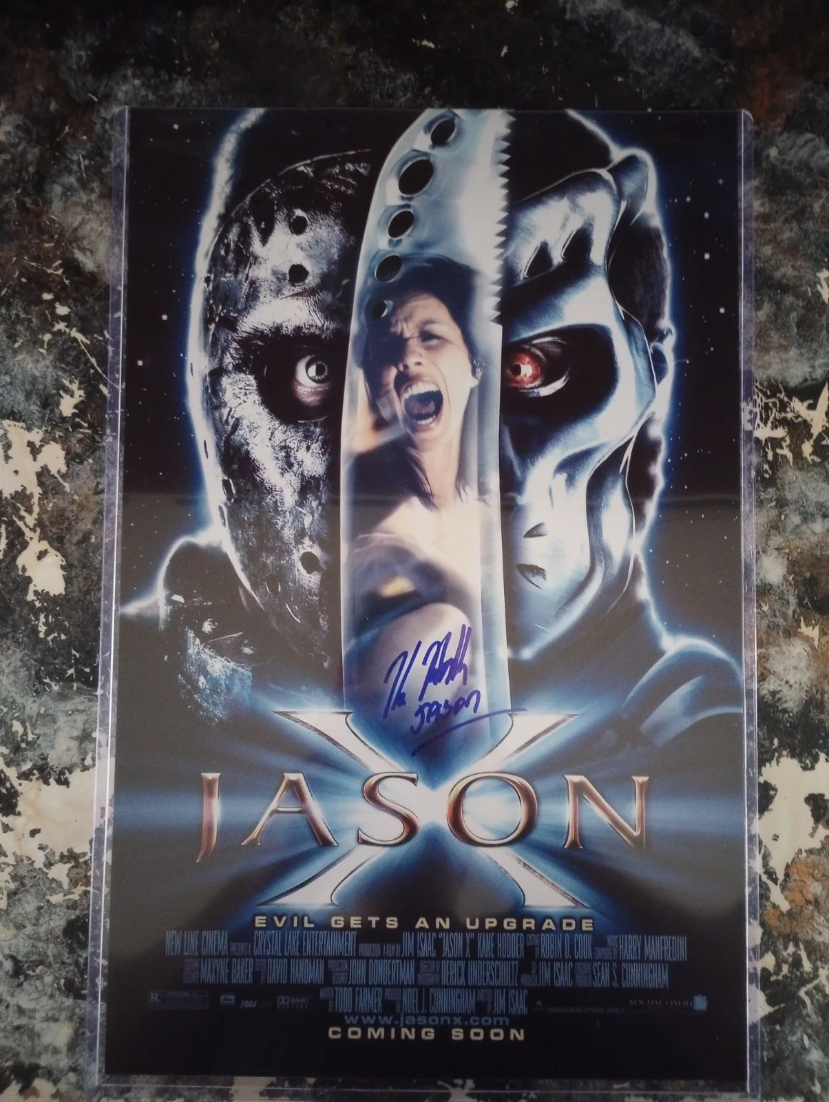 kane hodder — Kane Hodder Signed Friday The 13th 11x17 Poster Jason Goes to Hell, изображение 2