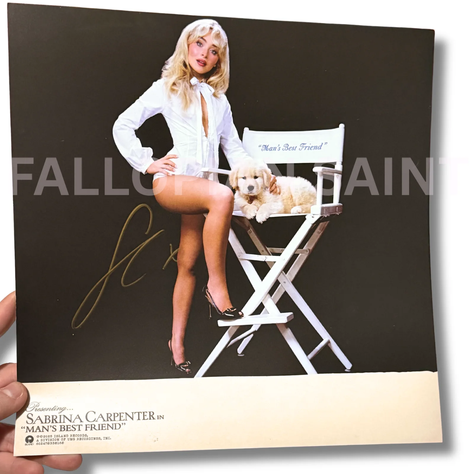 Sabrina Carpenter Signed Man’s Best Friend Vinyl LP + Autographed Insert GOLD, изображение 3