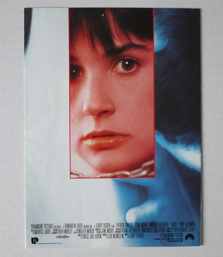 GHOST (1990) 6 Page Cinema Release Brochure, Demi Moore Patrick Swayze VERY RARE, изображение 2