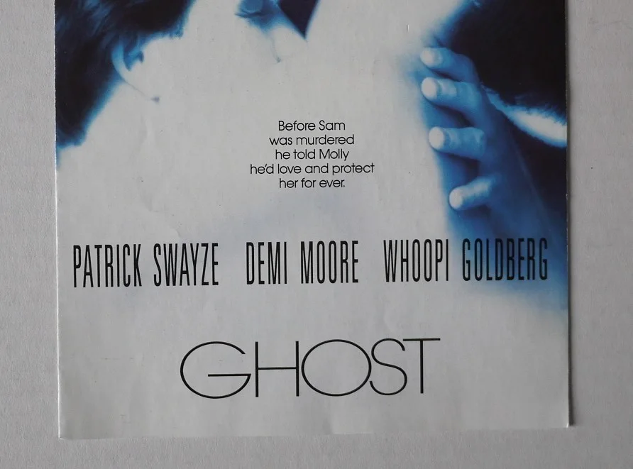 GHOST (1990) 6 Page Cinema Release Brochure, Demi Moore Patrick Swayze VERY RARE, изображение 3