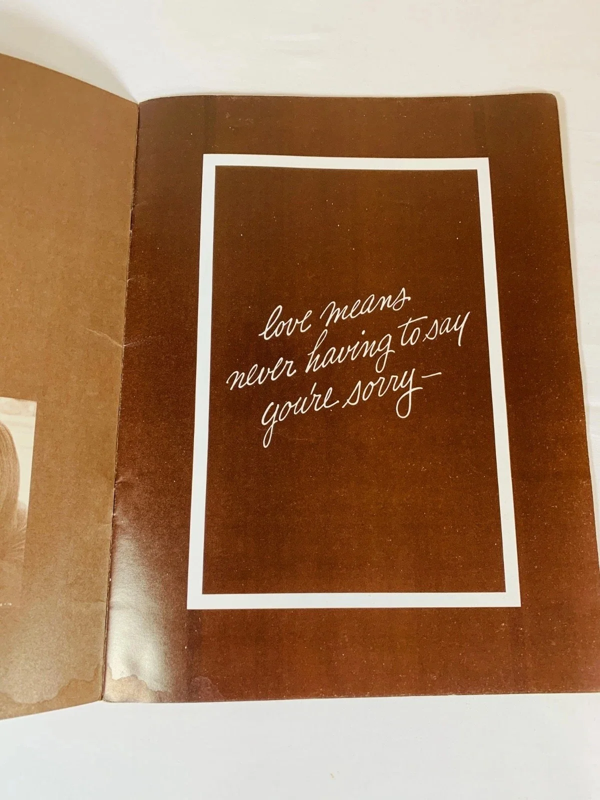 Love Story Vintage Film Movie Souvenir Programme Brochure O'Neil & MacGraw, изображение 3