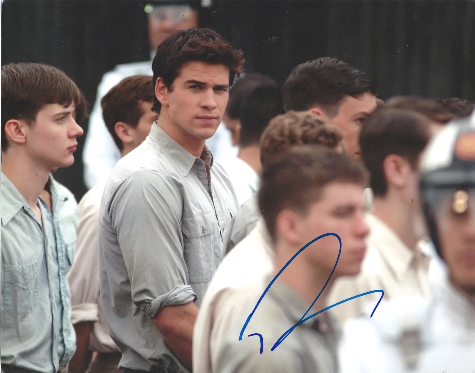 Liam Hemsworth — Liam Hemsworth signed 8x10 Photo in person Proof - Hunger Games Mockingjay