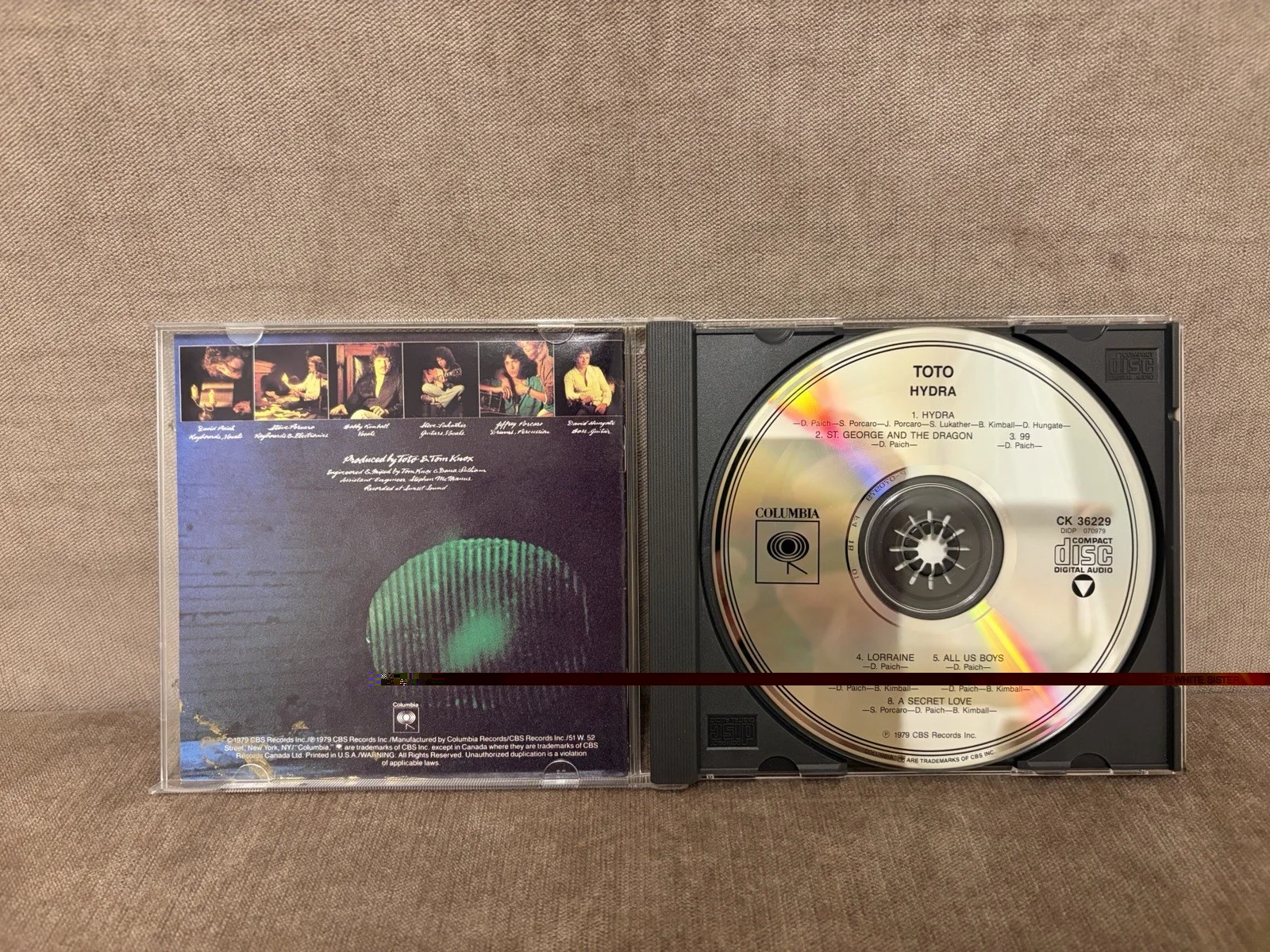 Steve Lukather Signed Toto Hydra CD Autograph Gold Marker Album Auto, image 3