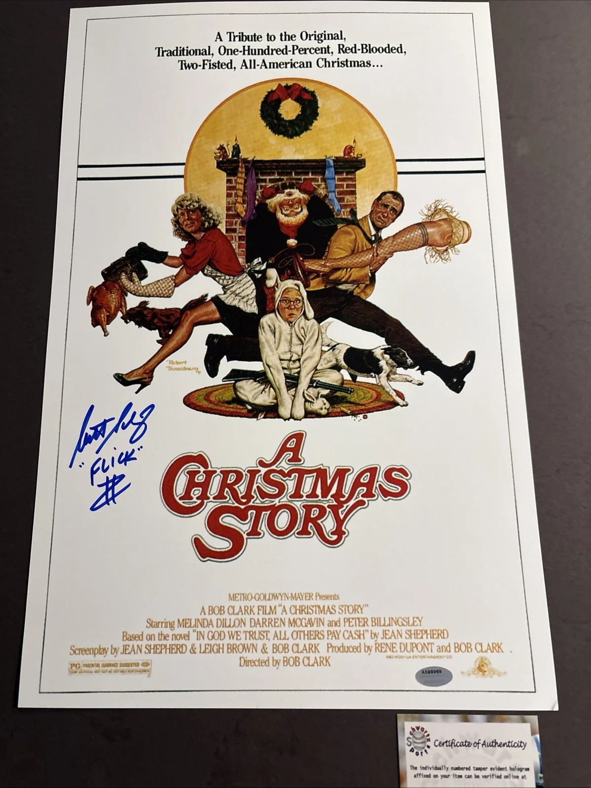 Scotty Schwartz — Scotty Schwartz Signed 11X17 A Christmas Story Movie Poster W / Flick - Schwartz, изображение 2