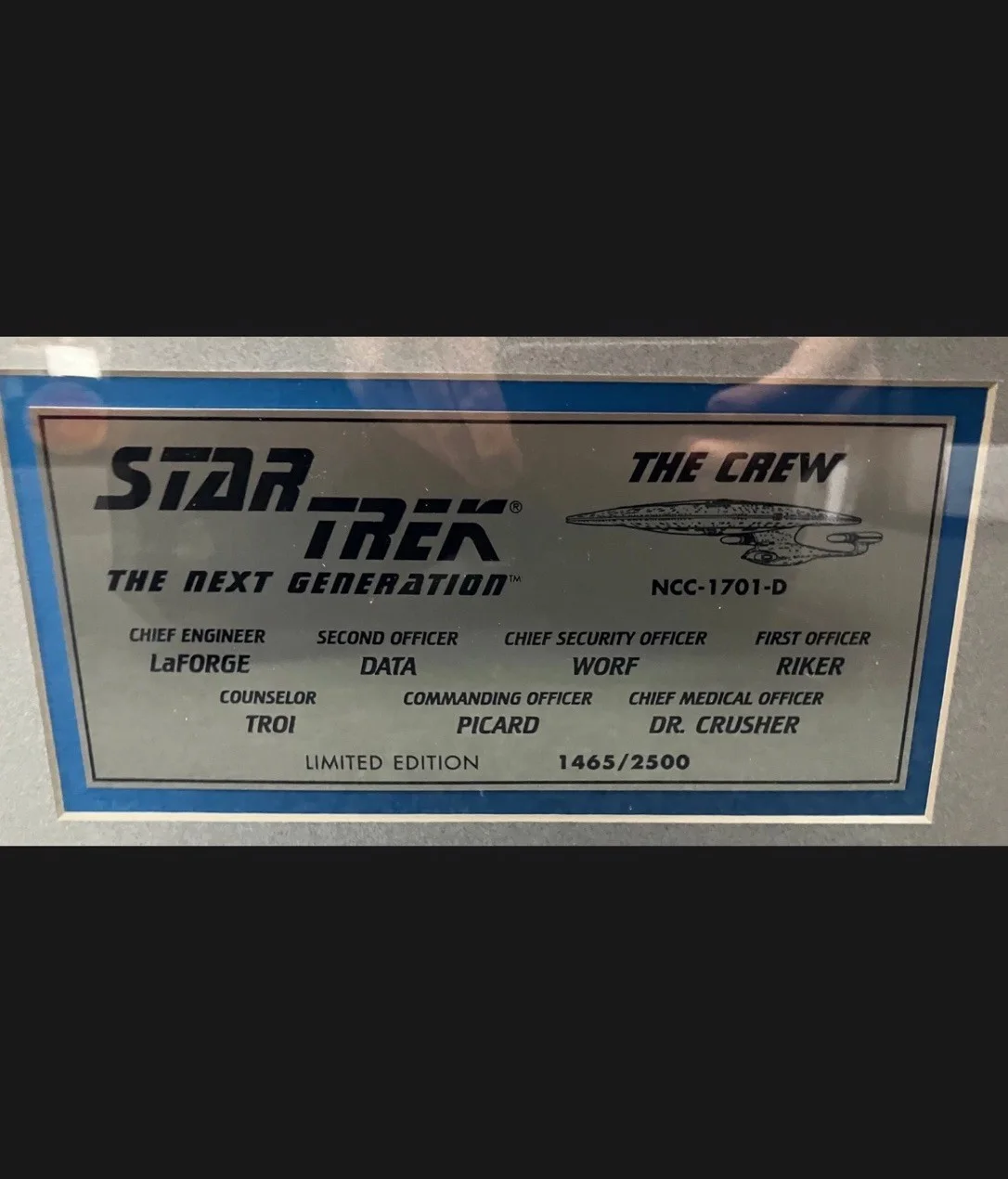 Star Trek Next Gen Crew Signed Framed Photo, image 3
