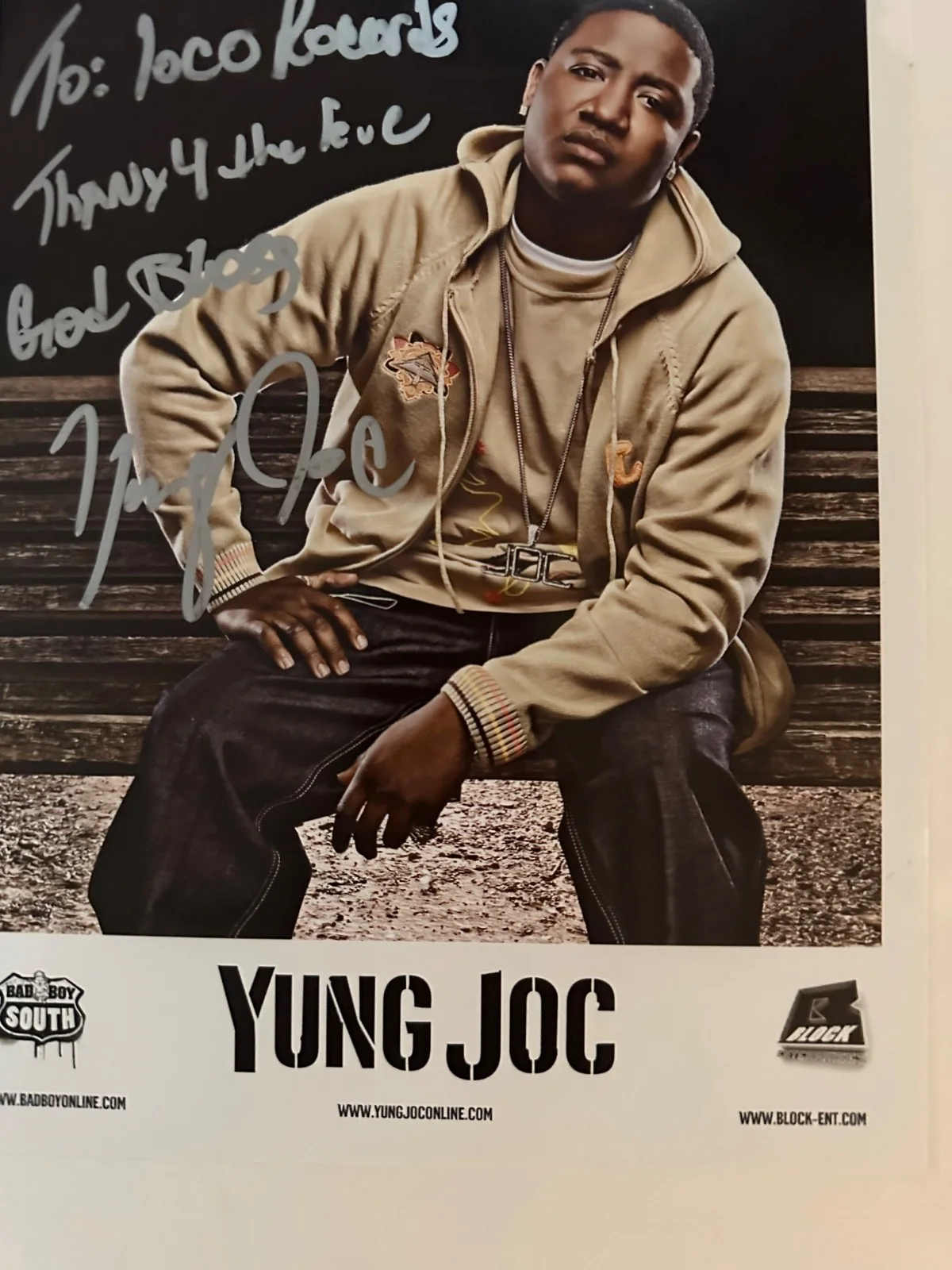 Young Joc Signed Autographed 8x10 Photo signed in my record store High Gloss, изображение 2
