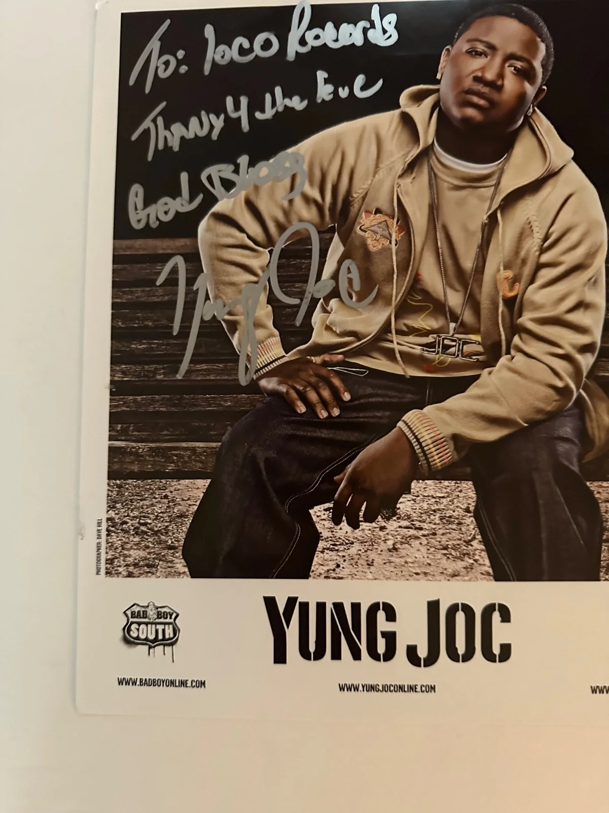 Young Joc Signed Autographed 8x10 Photo signed in my record store High Gloss, изображение 3