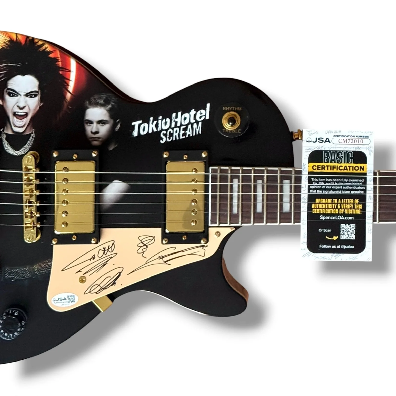Tokio Hotel Signed Guitar Custom JSA COA Bill Tom Kaulitz Georg Listing Gustav, изображение 2
