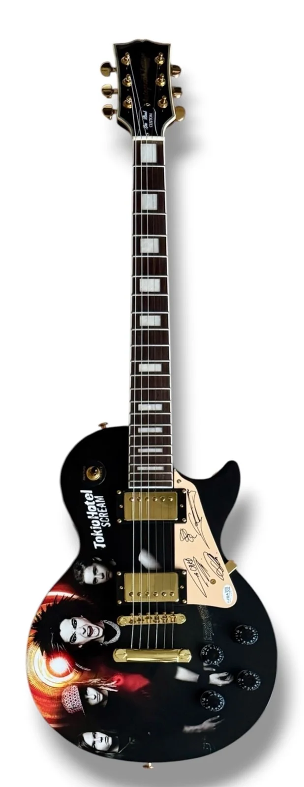Tokio Hotel Signed Guitar Custom JSA COA Bill Tom Kaulitz Georg Listing Gustav, изображение 3