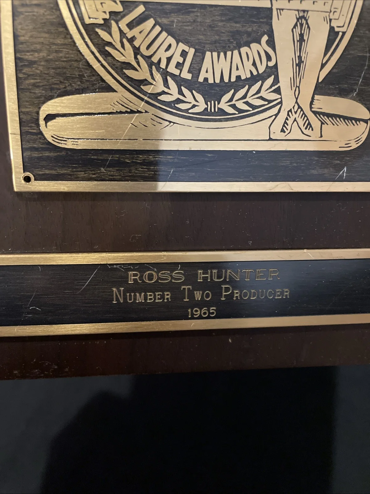 ORIGINAL 3 Ross Hunter Golden Laurel Film Awards (1964-1966) Movie Prop Trophy, изображение 3