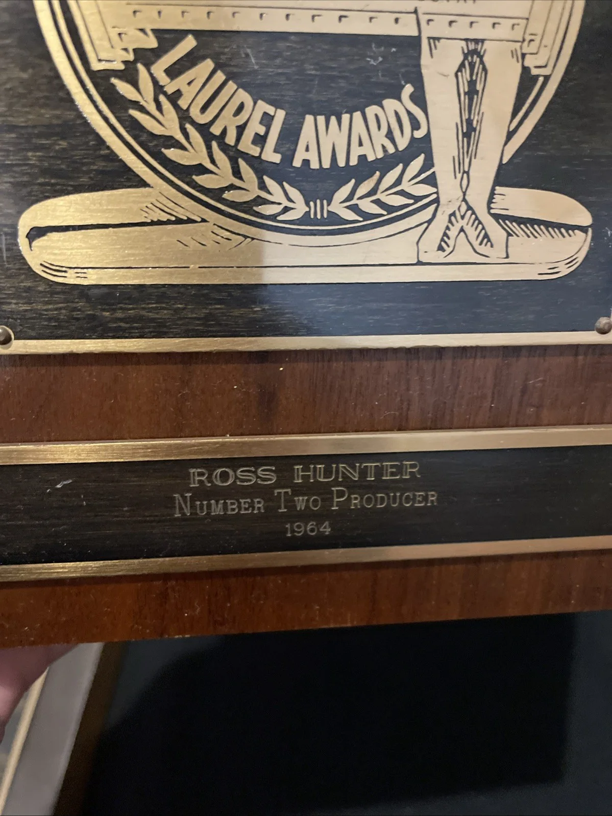 ORIGINAL 3 Ross Hunter Golden Laurel Film Awards (1964-1966) Movie Prop Trophy, изображение 5