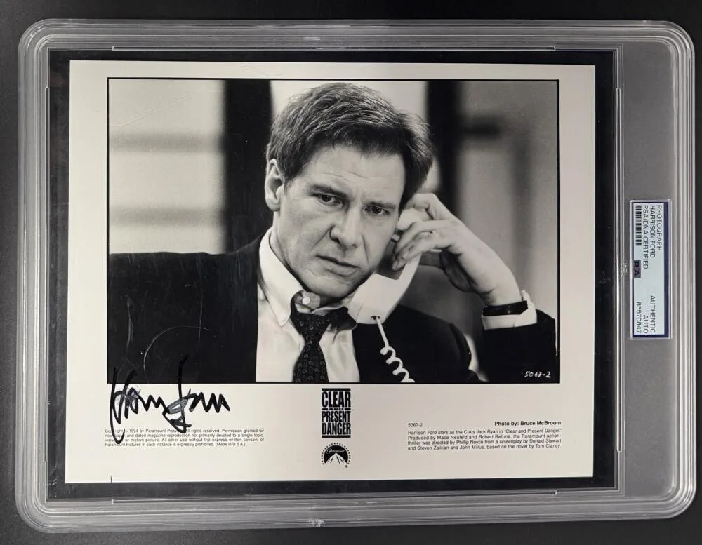 Harrison Ford — Harrison Ford Clear Present Danger Signed Autograph PSA/DNA COA Slab 8x10 Photo