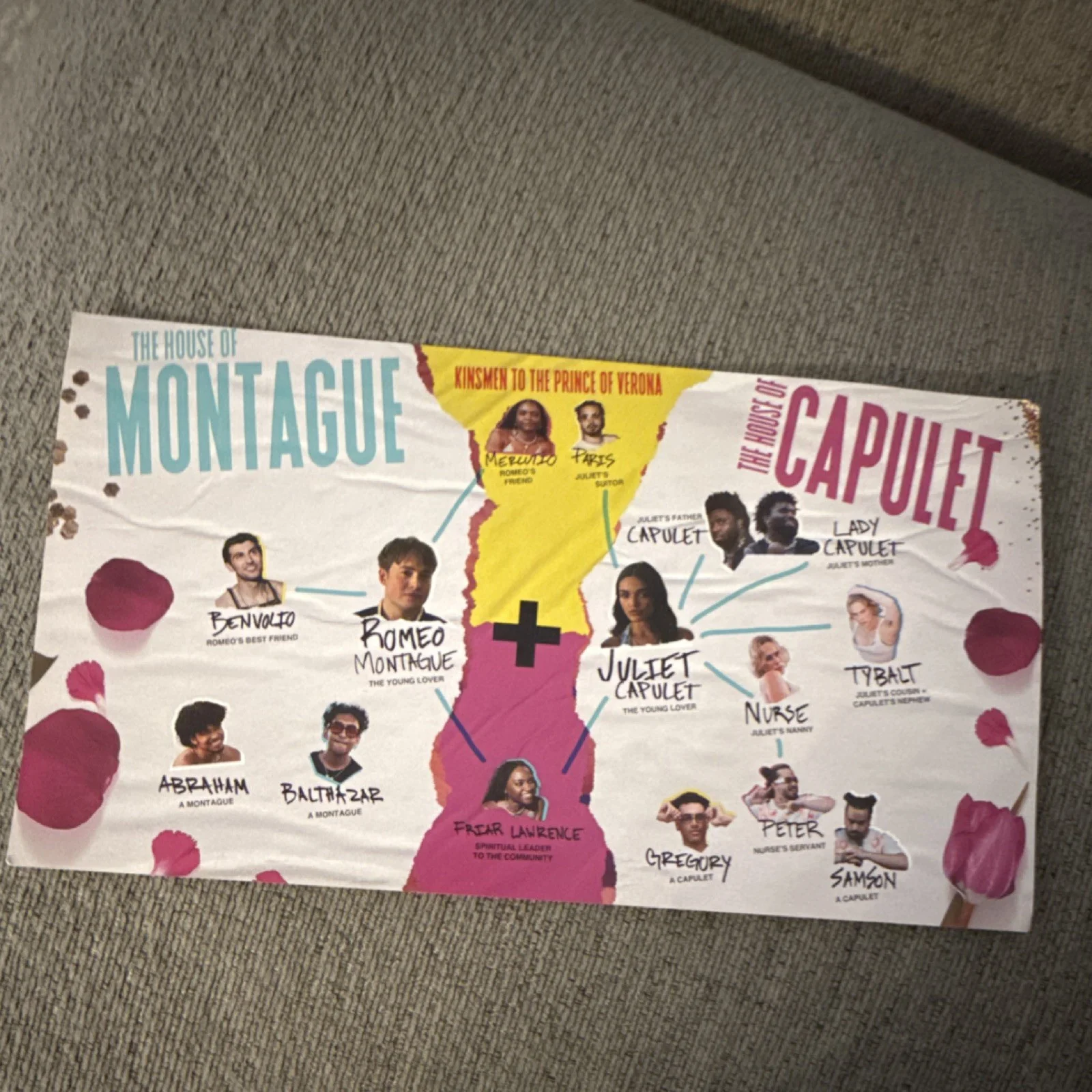 Kit Connor, Rachel Zegler, Gabby Beans, Daniel Bravo Hernández — Romeo + Juliet Original Signed Playbill Circle in the Square Kit Connor cast, image 3