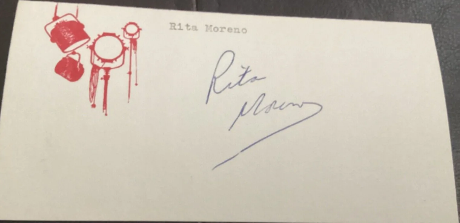 Rita Moreno — Actress RITA MORENO Personally Autographed Signed MOVIE THEATER Card FreeShip