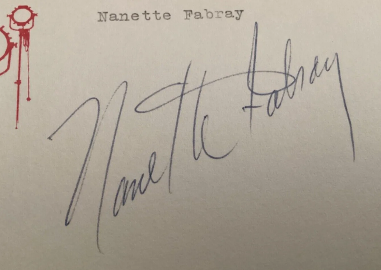 Nanette Fabry — Actress NANETTE FABRAY Personally Autographed Signed MOVIE THEATER Card FreeShip, изображение 2