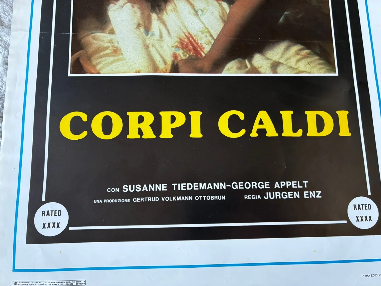 Original Vintage Italian Adult Film Poster - warm bodies, изображение 3