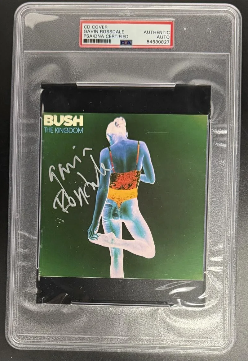 Gavin Rossdale — Gavin Rossdale Bush Signed Autograph PSA/DNA Slabbed CD Cover COA The Kingdom