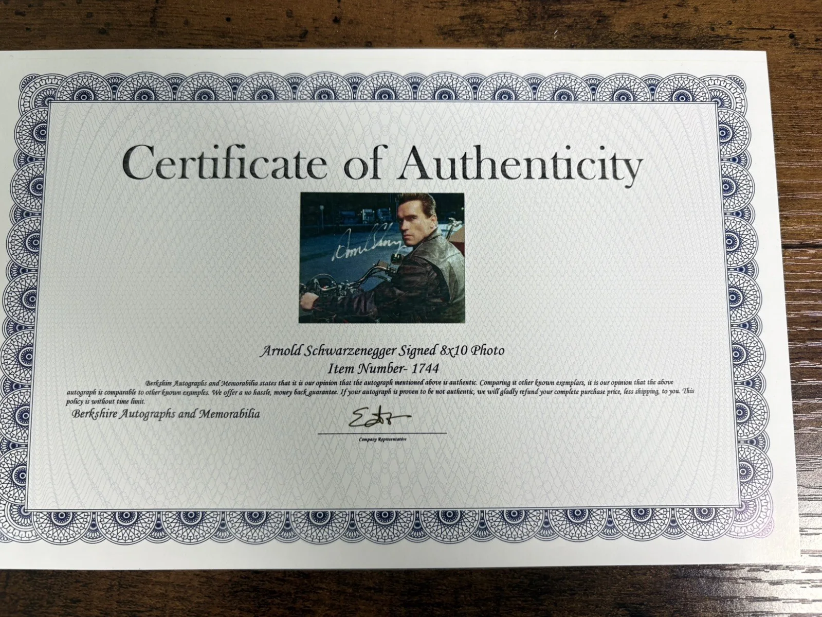 Arnold Schwarzenegger autographed signed 8x10 Photo Picture pic + COA, изображение 4