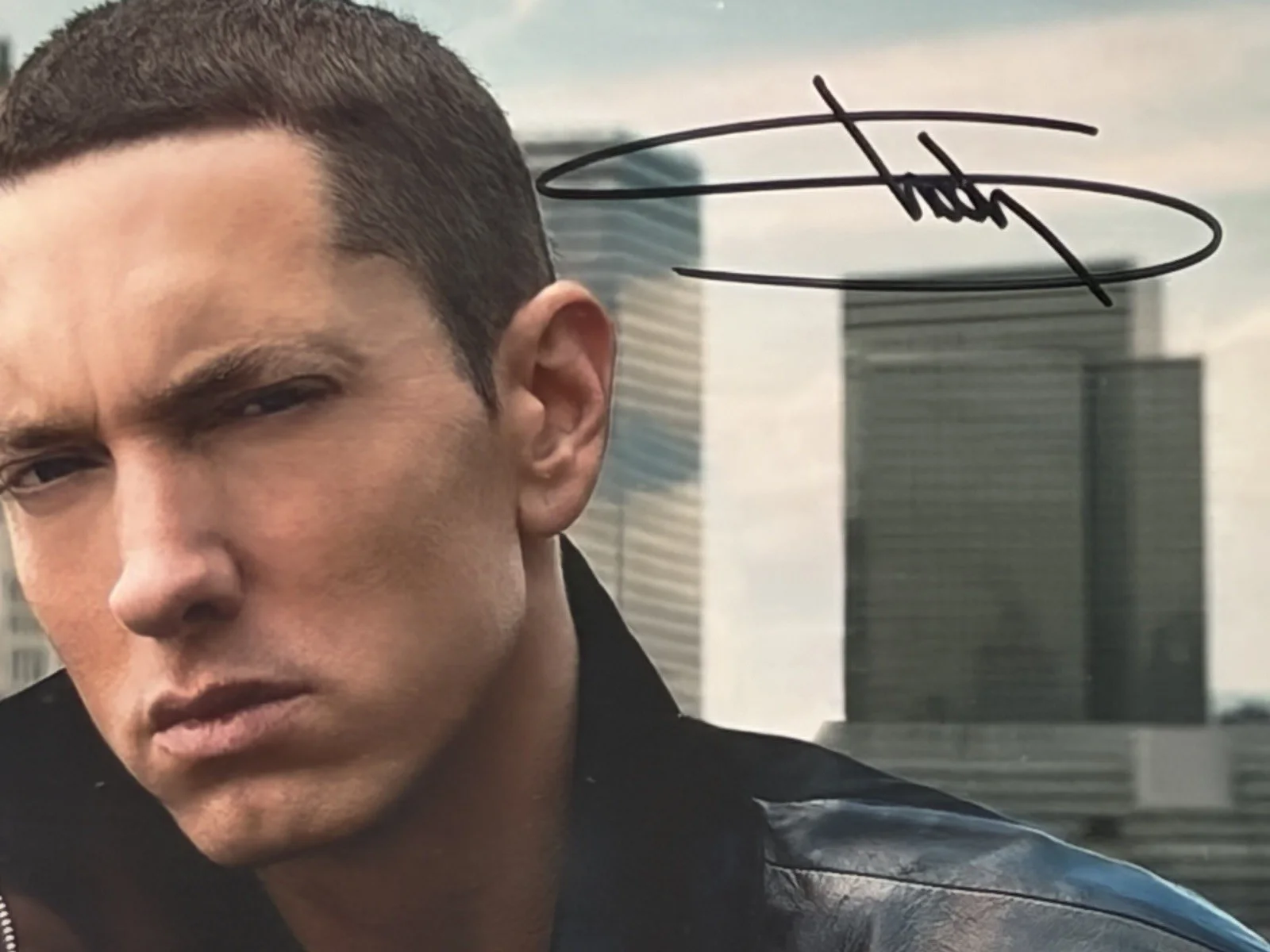 Eminem Signed 8x10 Encapsulated Photo Beckett BAS Autograph Grade 10 Slim Shady, изображение 2