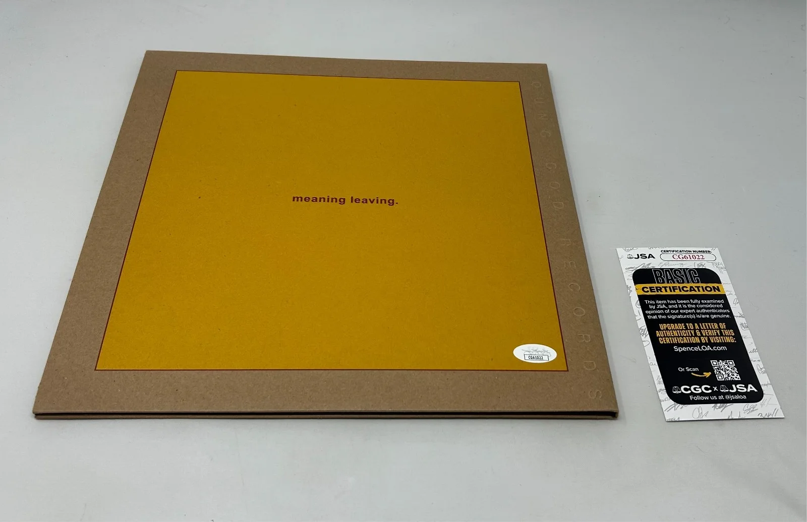 Michael Gira of Swans signed Leaving Meaning Album JSA COA, image 2