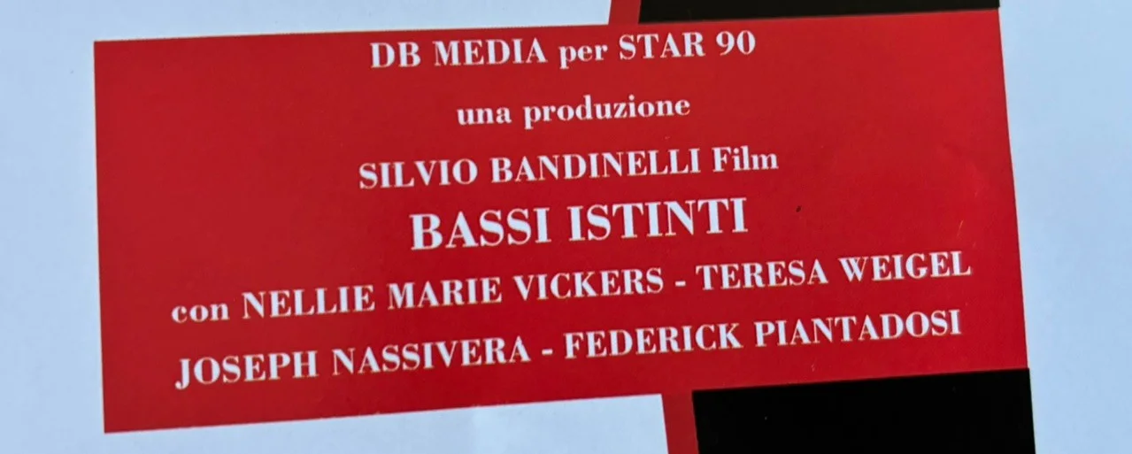 Original Vintage Italian Adult Film Poster - base instincts, изображение 2