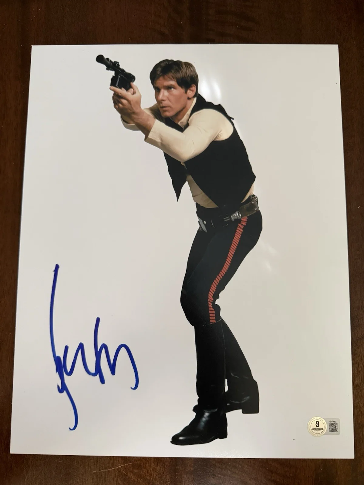 HARRISON FORD — HARRISON FORD HAND SIGNED STAR WARS AUTOGRAPH BECKETT BAS LOA HAN SOLO 11x14