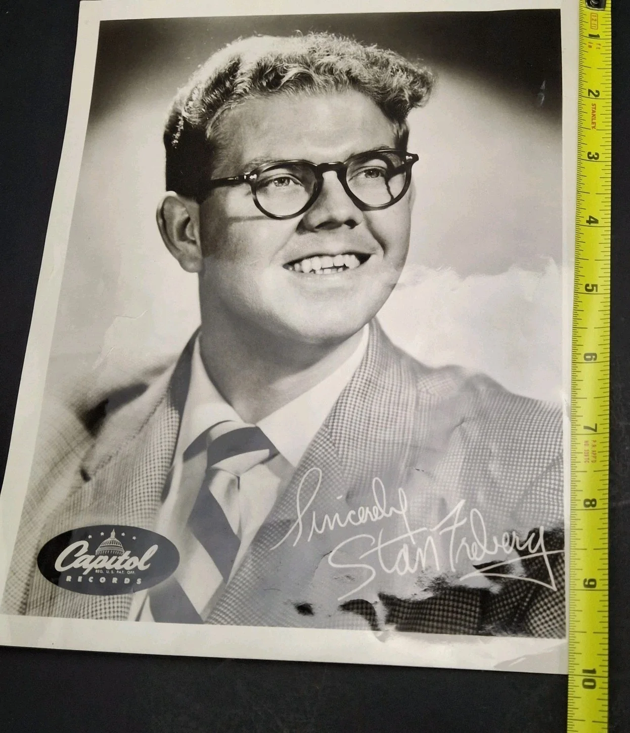Stan Freberg Beany & Cecil Voice Over Autographed Studio Photo Capitol Records, изображение 2