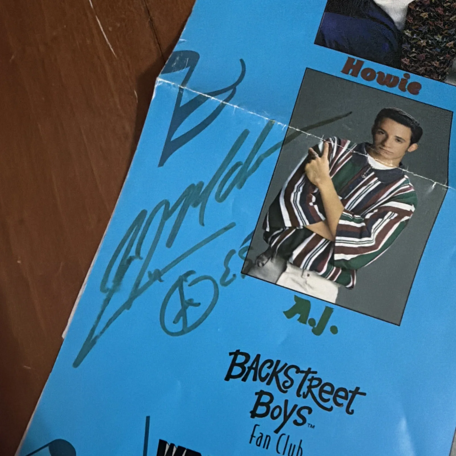 Rare! 1990s BACKSTREET BOYS Signed Authentic REAL Autographed Bookcover Fan Club, изображение 2