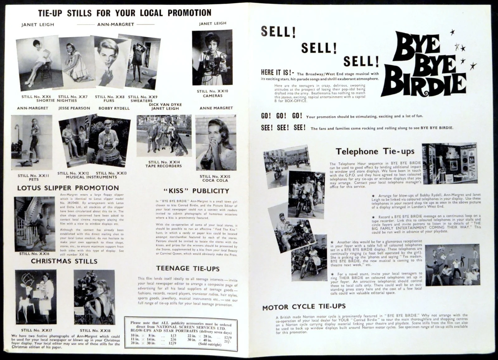 BYE BYE BIRDIE 1963 Janet Leigh, Dick Van Dyke, Ann-Margret UK CAMPAIGN BOOK, image 2