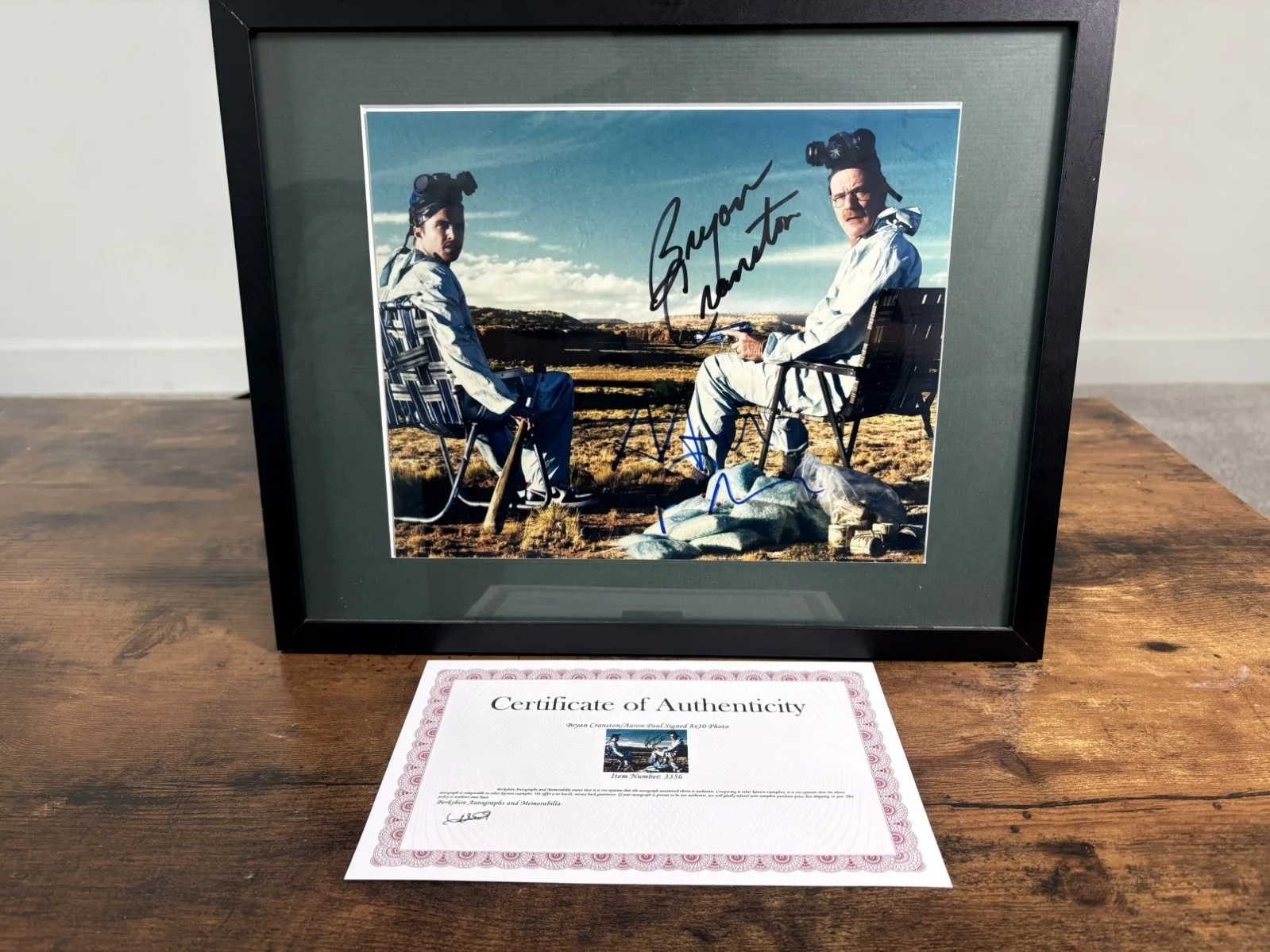 Brian Cranston — Bryan Cranston, Aaron Paul Signed BREAKING BAD 8x10" Authentic Autographs w/COA, image 3