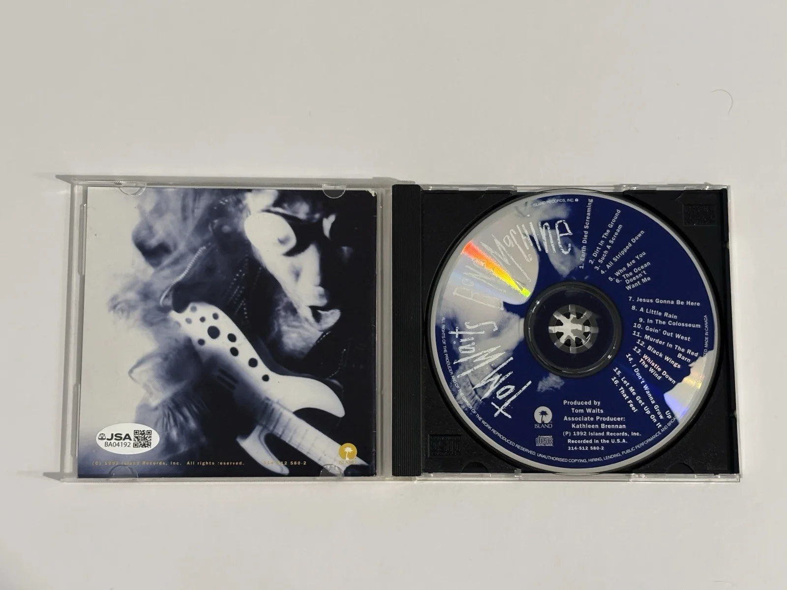 Tom Waits Bone Machine CD Signed Autographed JSA COA LOA, image 4