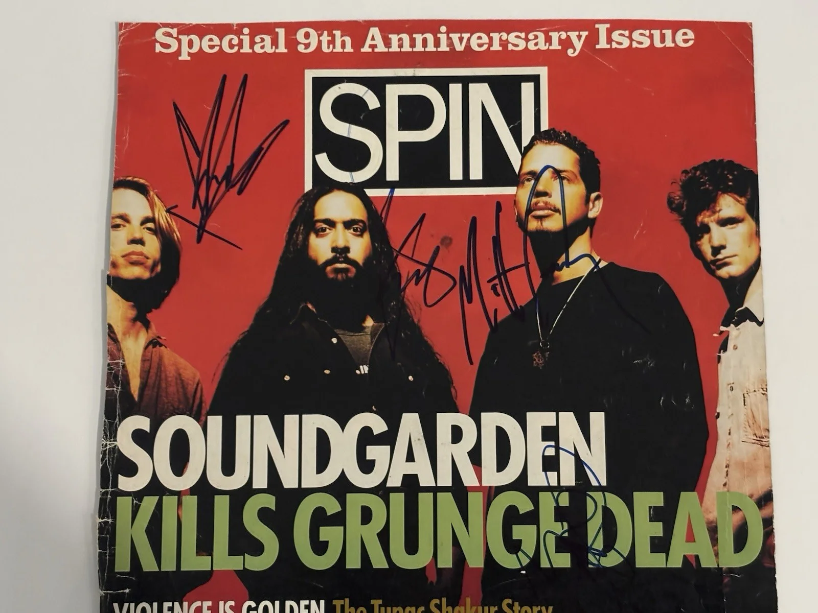 Soundgarden Spin Magazine Cover Signed Autographed JSA COA LOA, image 2