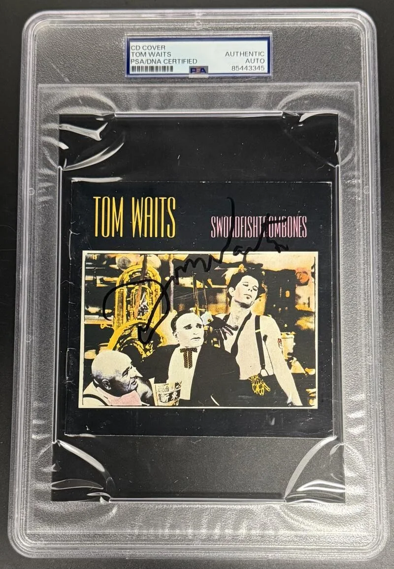 Tom Waits — Tom Waits Signed Autograph PSA/DNA Slabbed Swordfishtrombones Rare CD Cover COA