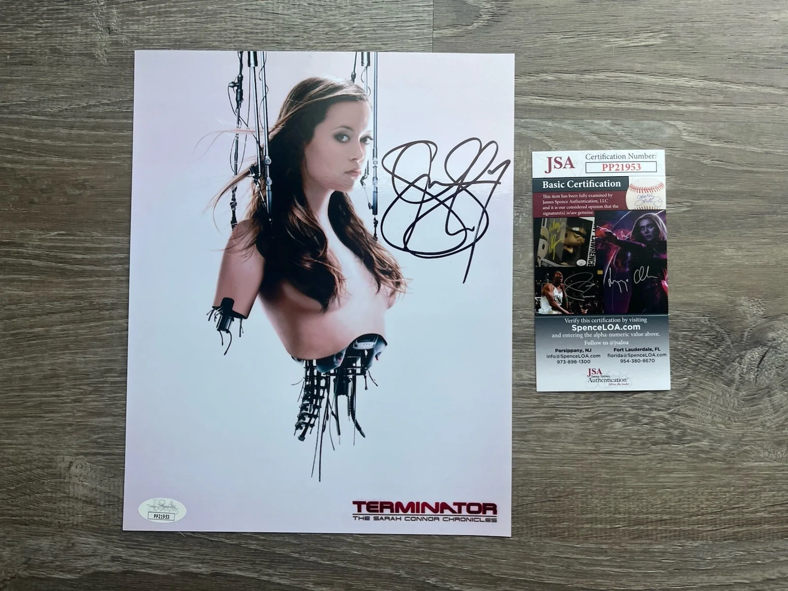 Summer Glau — Summer Glau Signed Terminator 8x10 Photo JSA COA Sarah Connor Chronicles