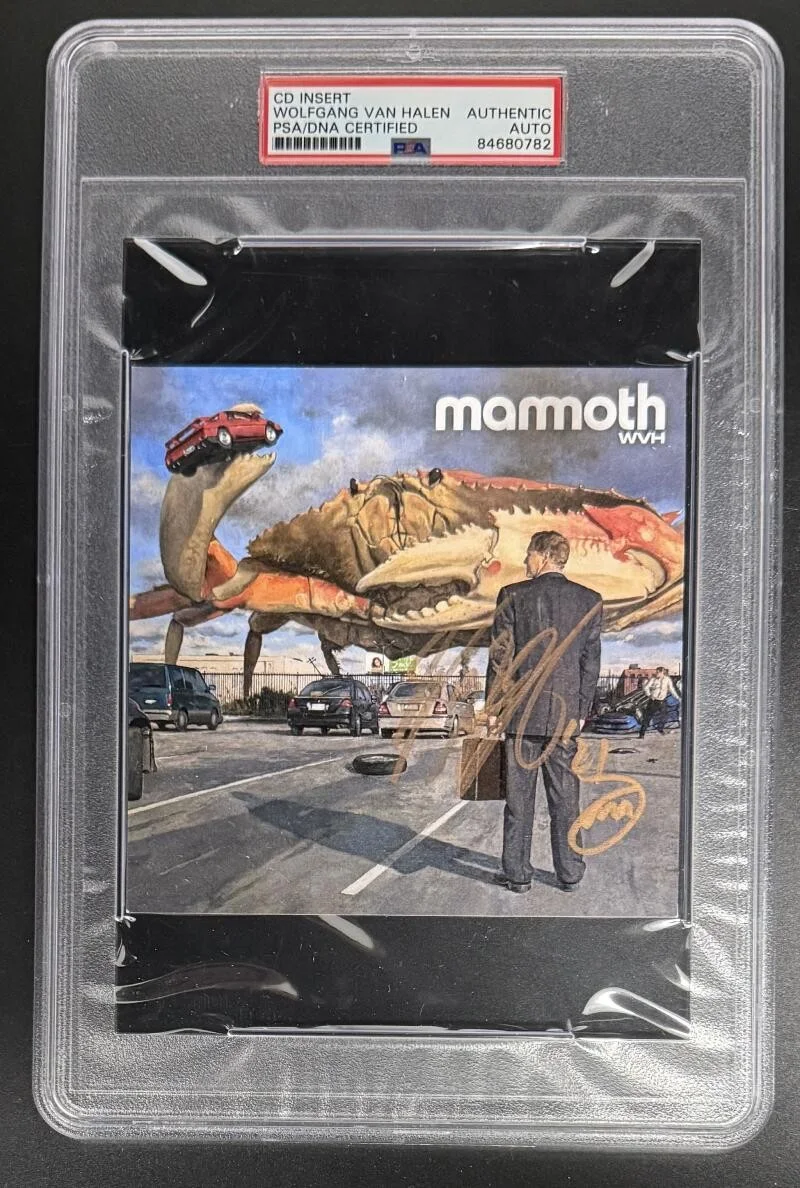 Wolfgang Van Halen — Wolfgang Van Halen Mammoth Signed Autograph PSA/DNA Slabbed CD Cover COA Eddie