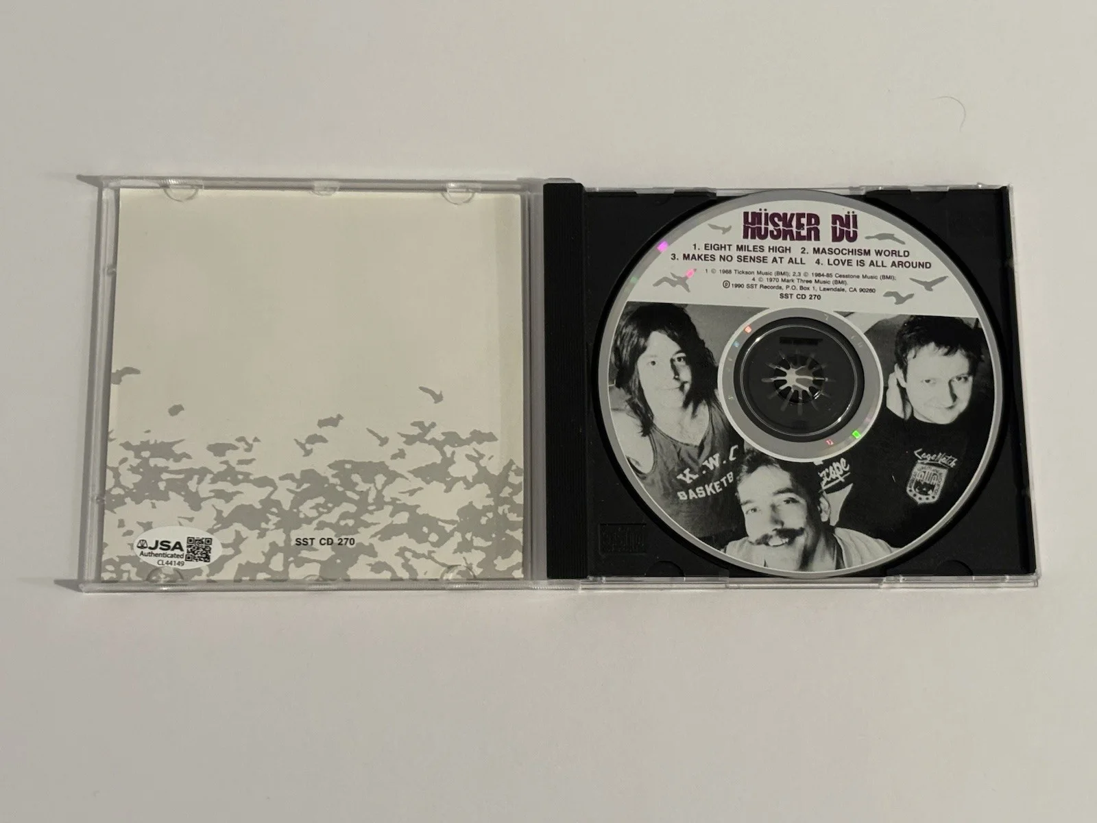 Husker Du Eight Miles High/Makes No Sense At All CD Signed Autographed JSA COA, image 4