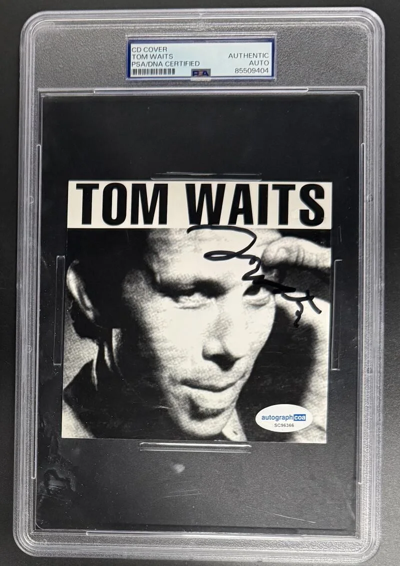 Tom Waits — Tom Waits Signed Autograph PSA/DNA Slabbed Encapsulated Rare CD Cover COA